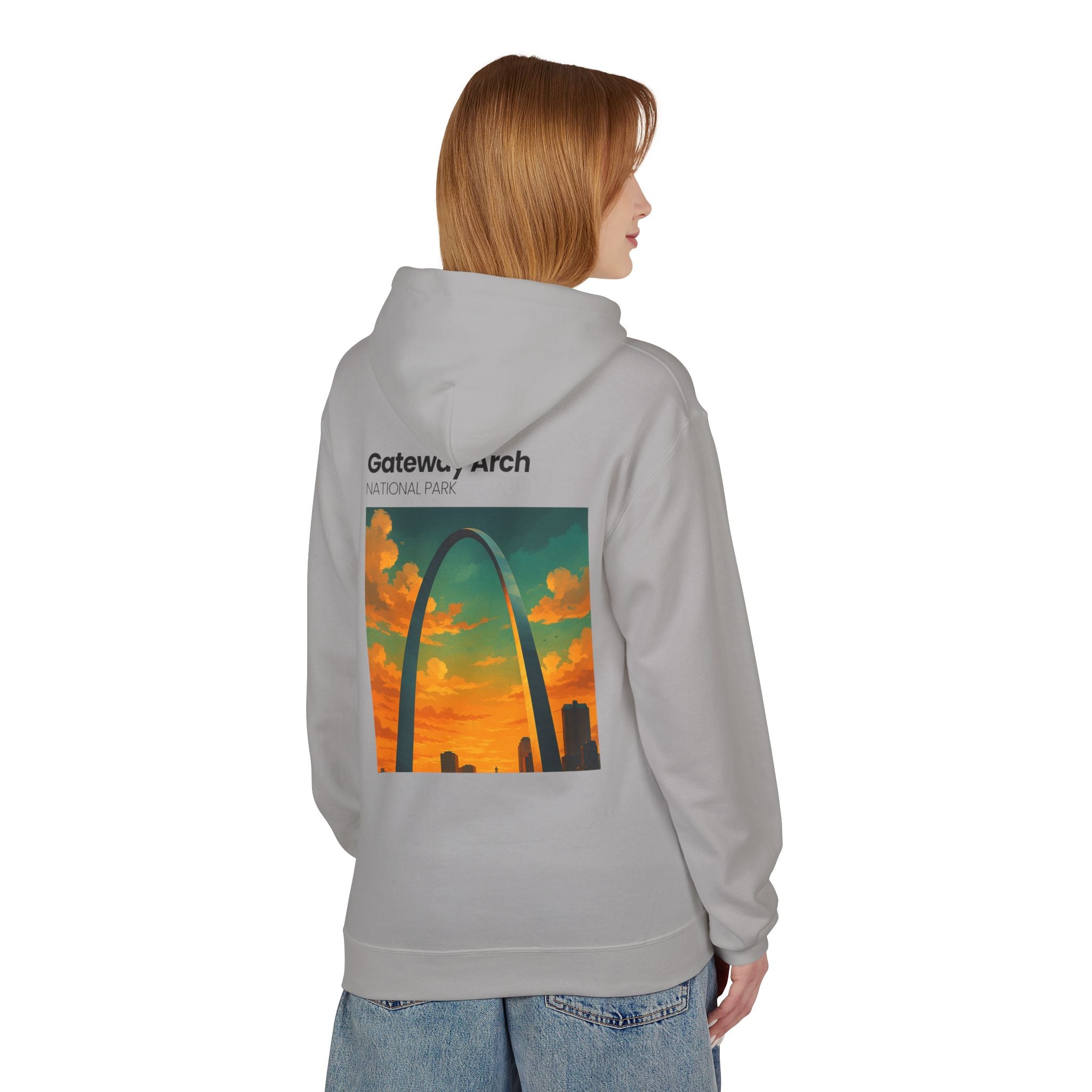 Palm Trees & Waves Hoodie | Small Chest Graphic, Beach Vibes