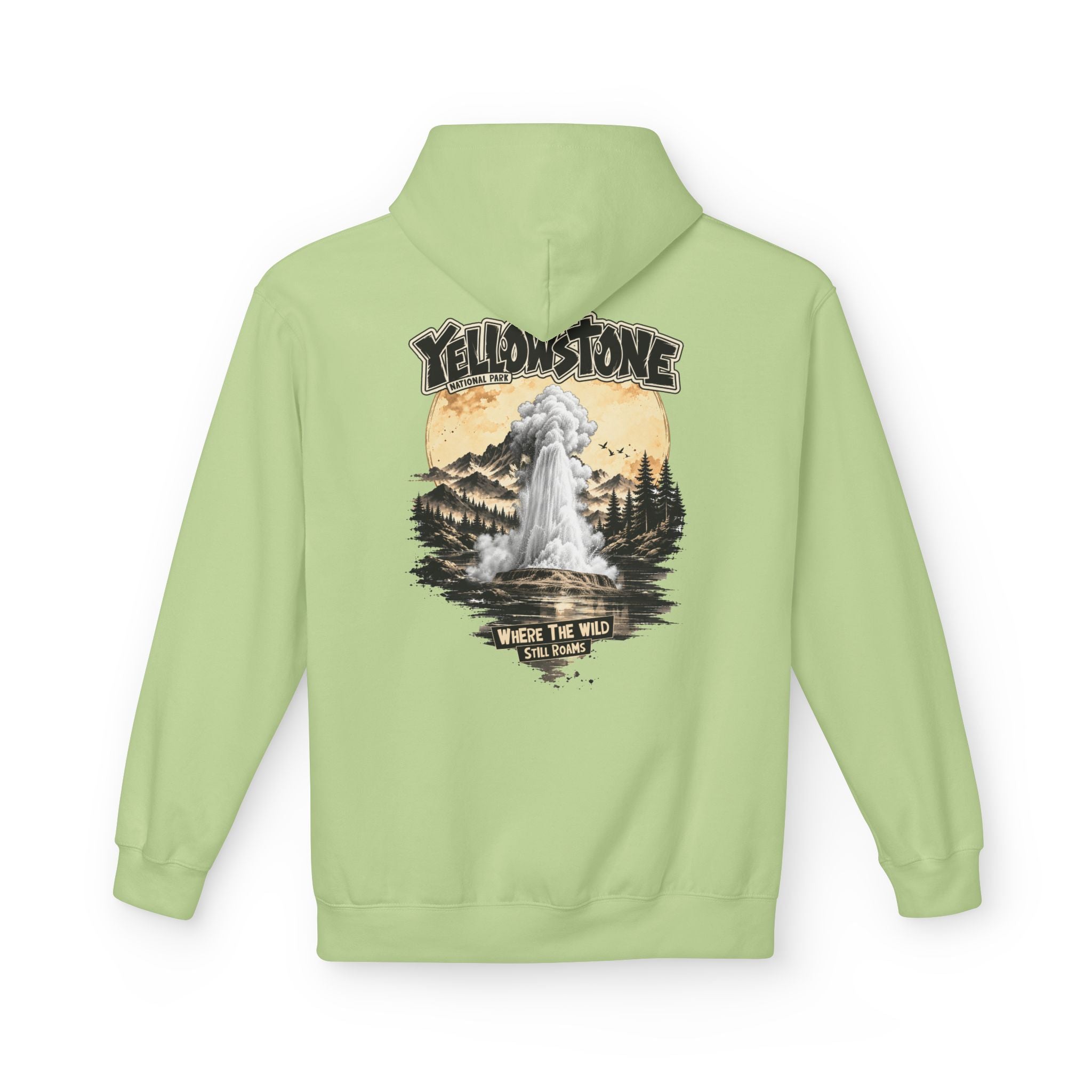 Yellowstone Old Faithful – Where the Wild Still Roams Hoodie Model1