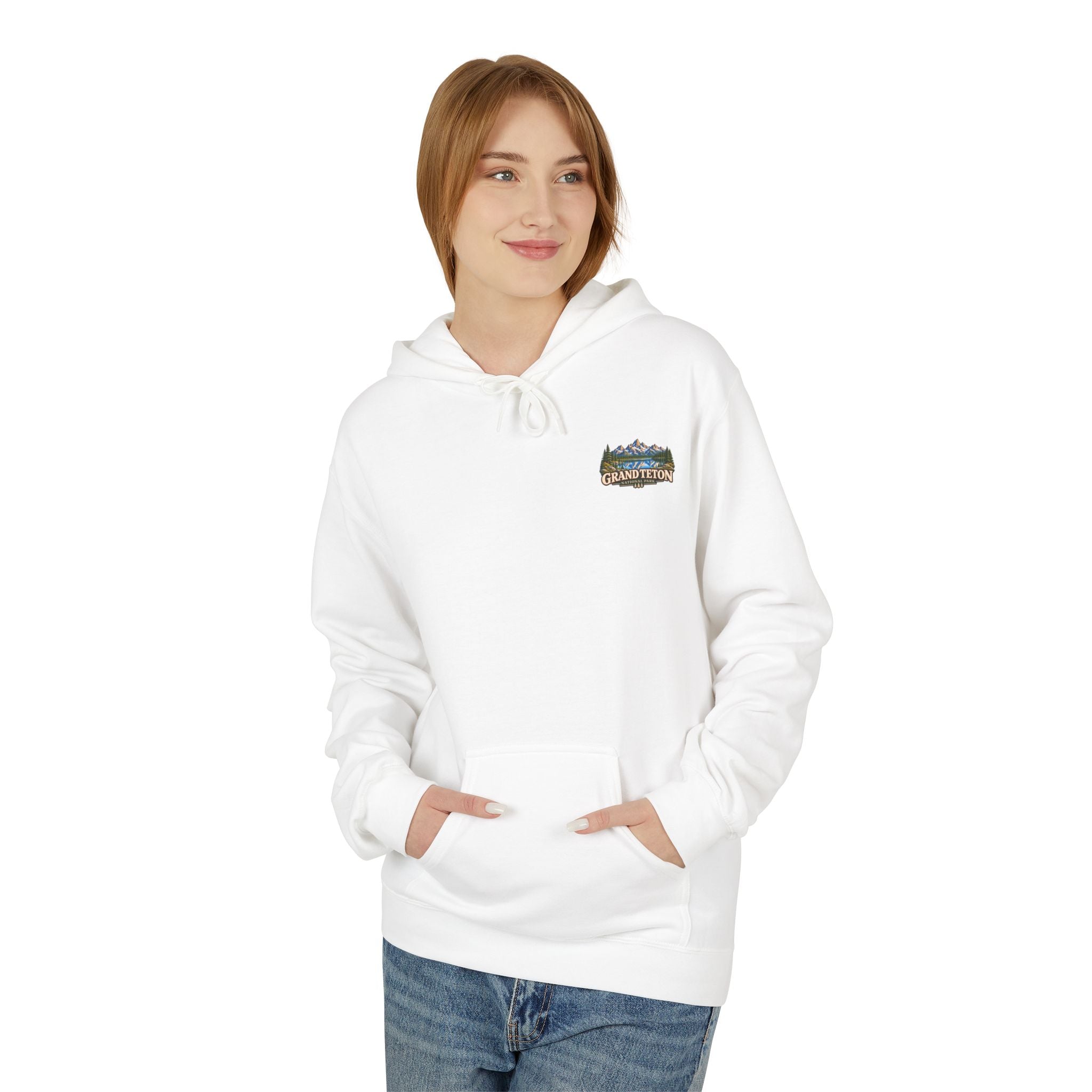 Grand Teton National Park Lake Reflection Graphic Hoodie