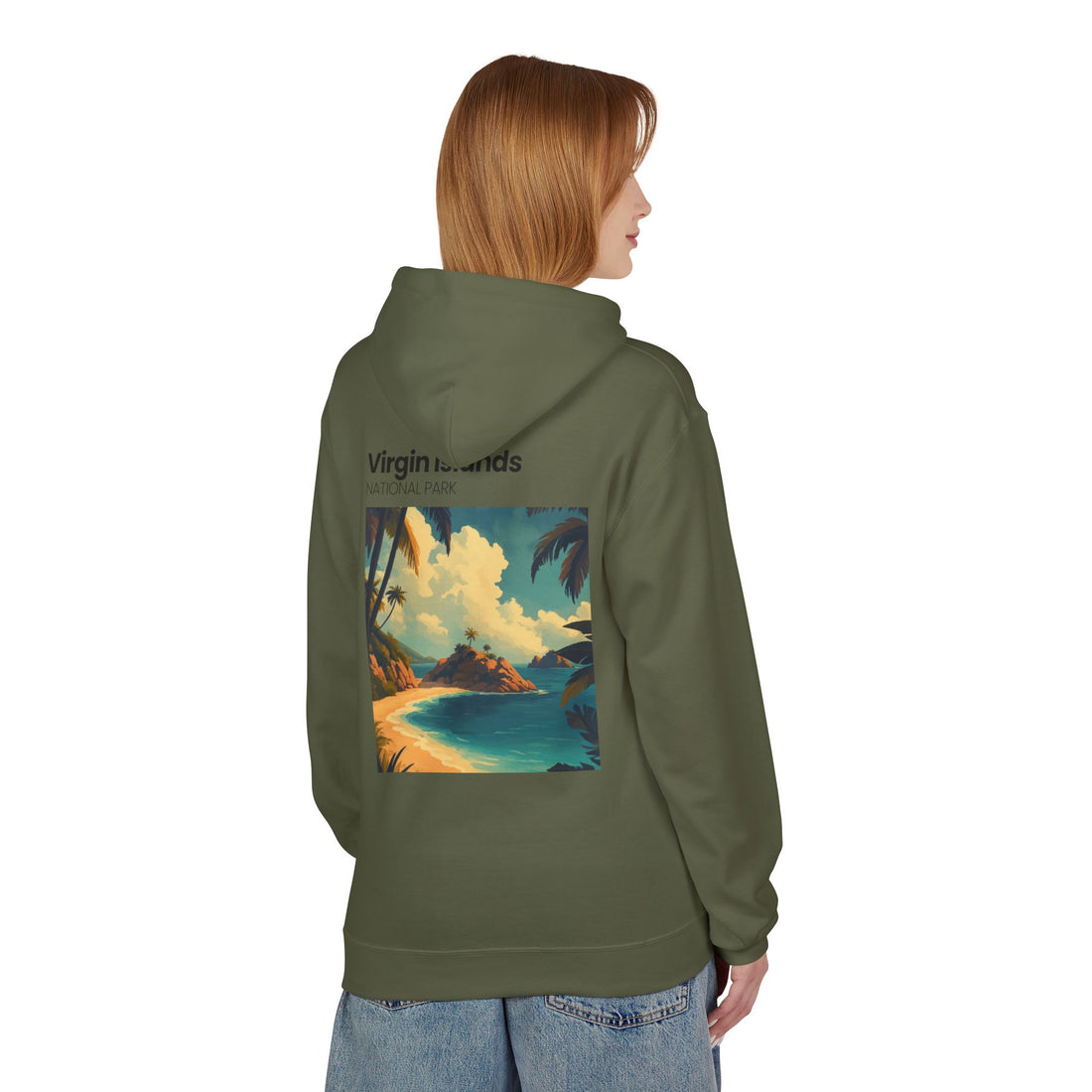 Virgin Islands National Park Beach Hoodie | Tropical Island Sunset
