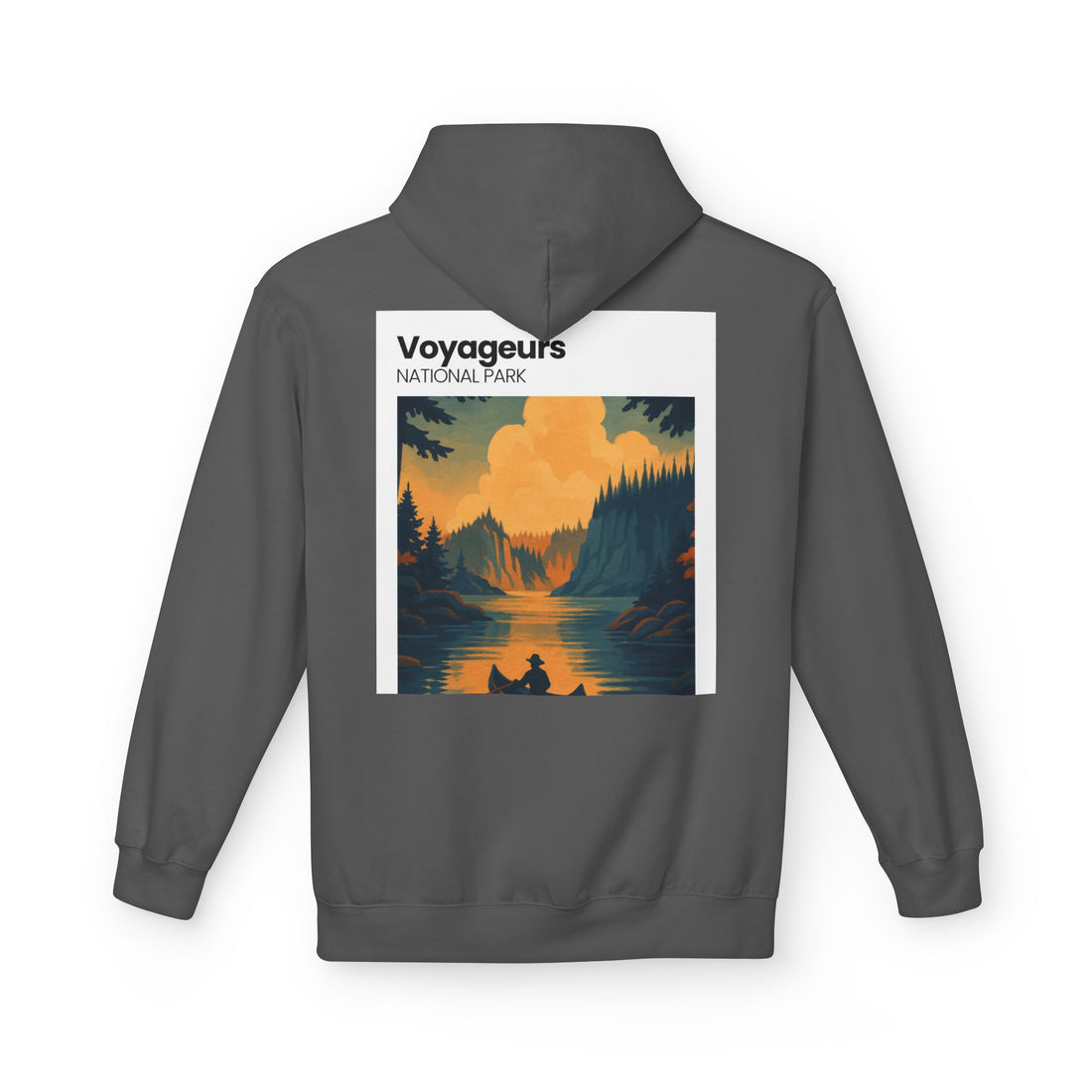 Voyageurs National Park Canoe Sunset Hoodie | Nature Landscape Pullover