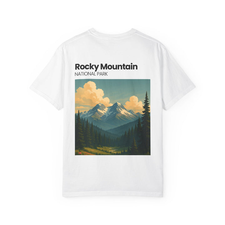 Rocky Mountain National Park Vintage Poster T-shirt | Mountain Landscape Tee