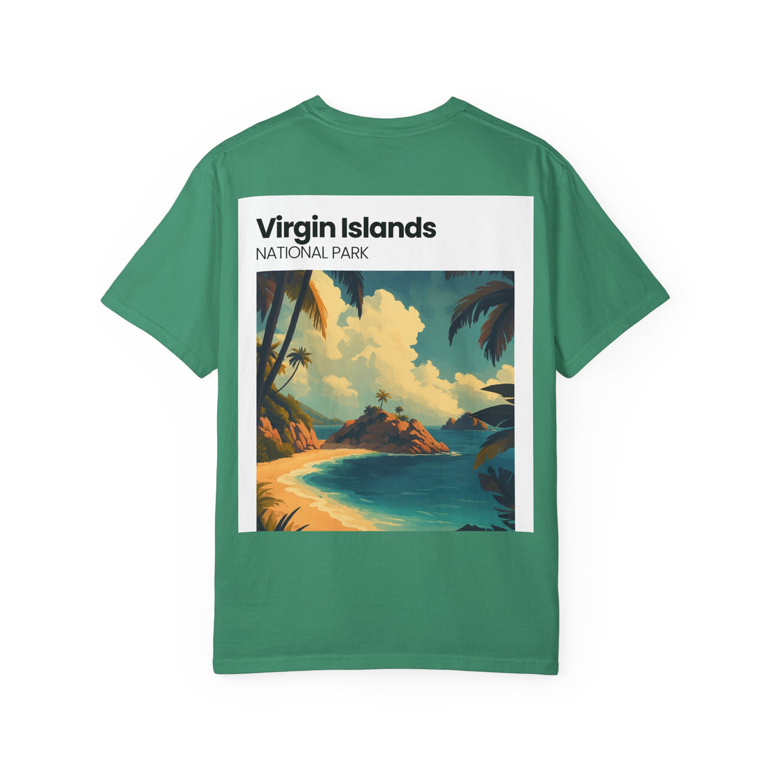 Virgin Islands National Park beach scene T-shirt | Tropical island vintage print