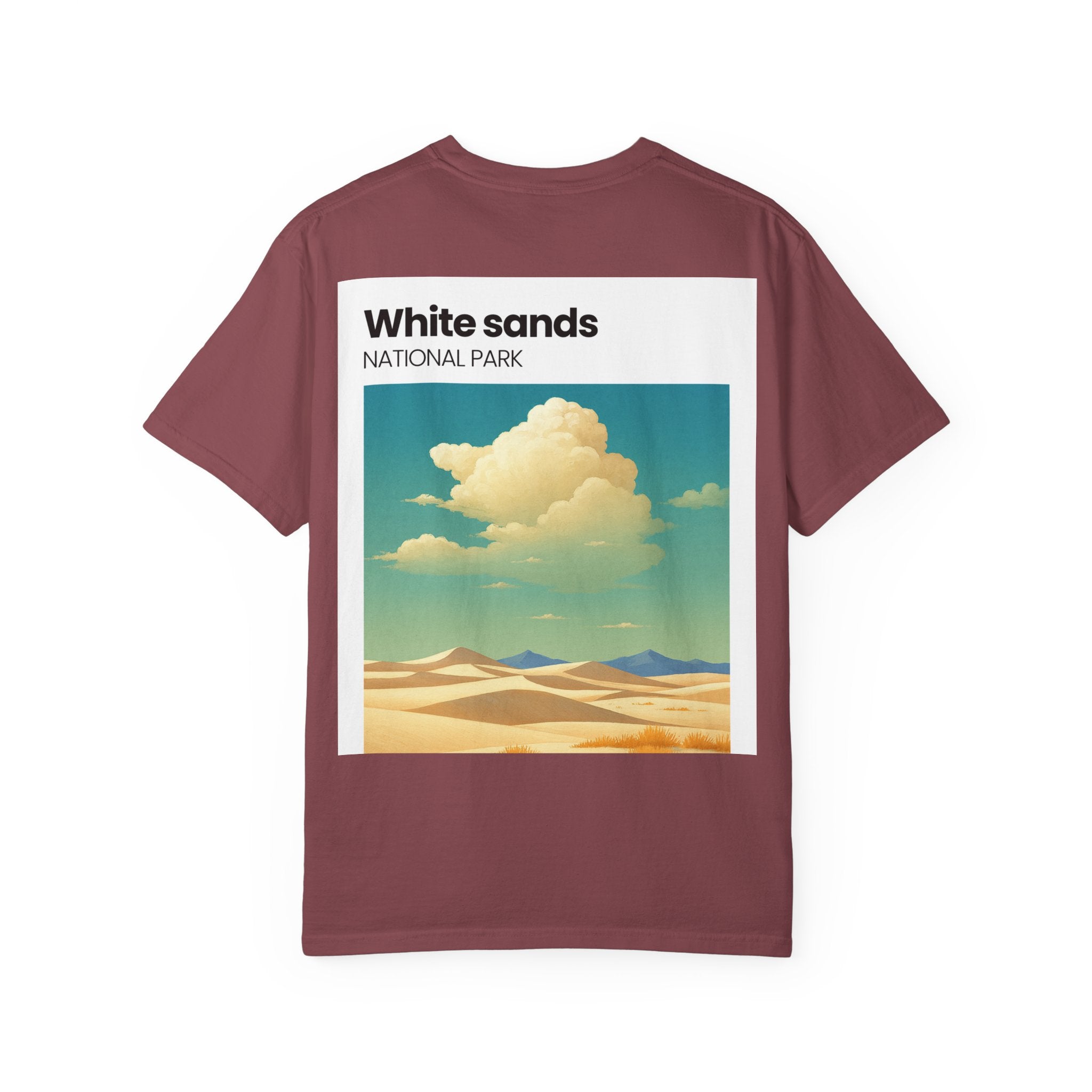 White Sands National Park desert landscape T-Shirt | retro cloud artwork