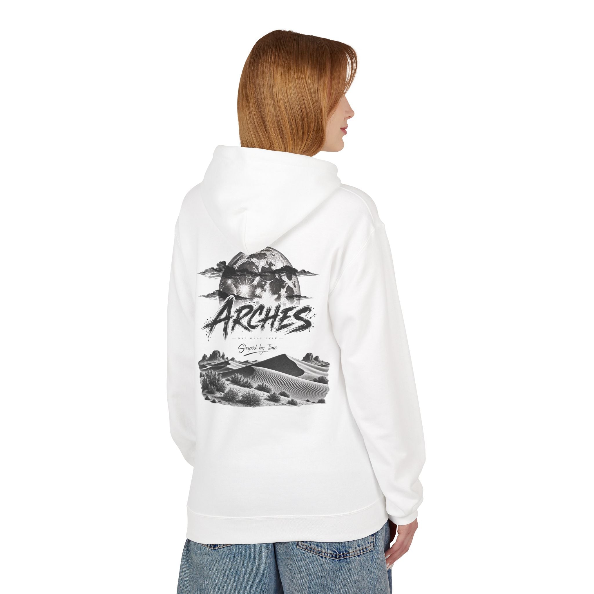 Arches National Park Desert Moon Graphic Hoodie
