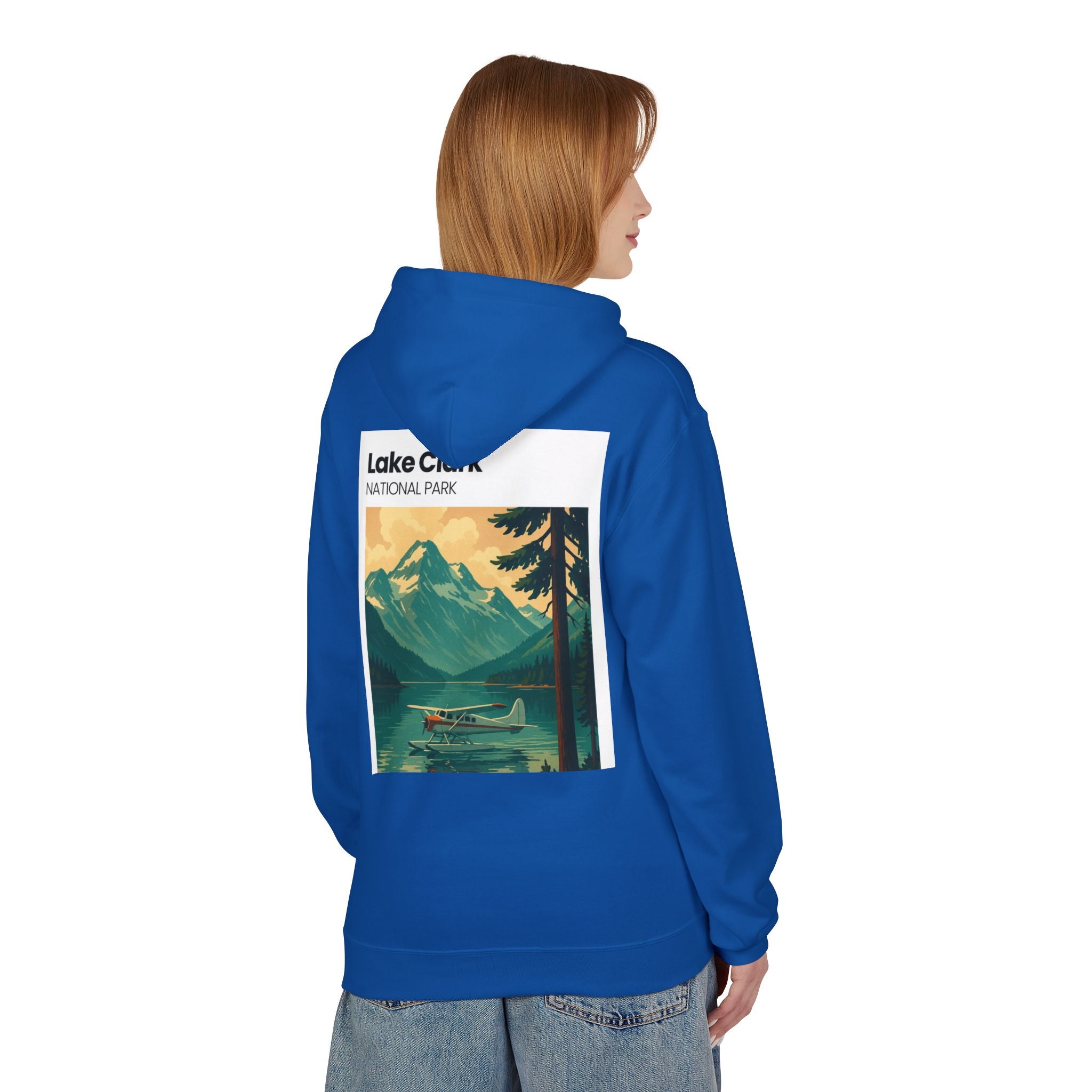 Lake Clark National Park vintage landscape Hoodie | Mountain Lake Seaplane