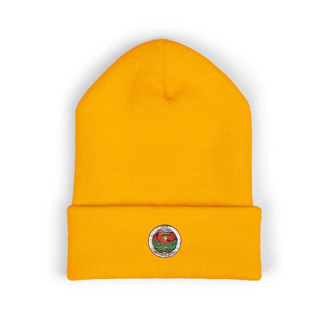 Zion Vintage Floral Badge embroidered beanie | Cuffed Beanie