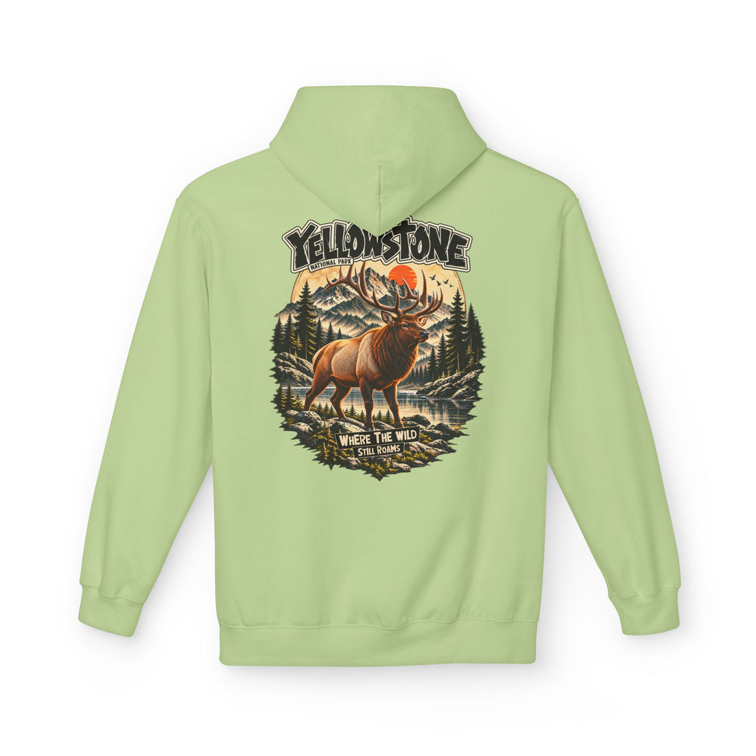Yellowstone Elk – Where the Wild Still Roams Hoodie Model2