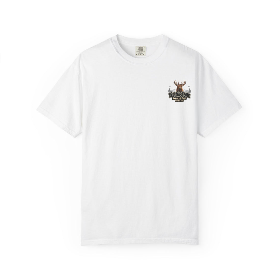 Yellowstone Elk – Where the Wild Still Roams T-Shirt Model1