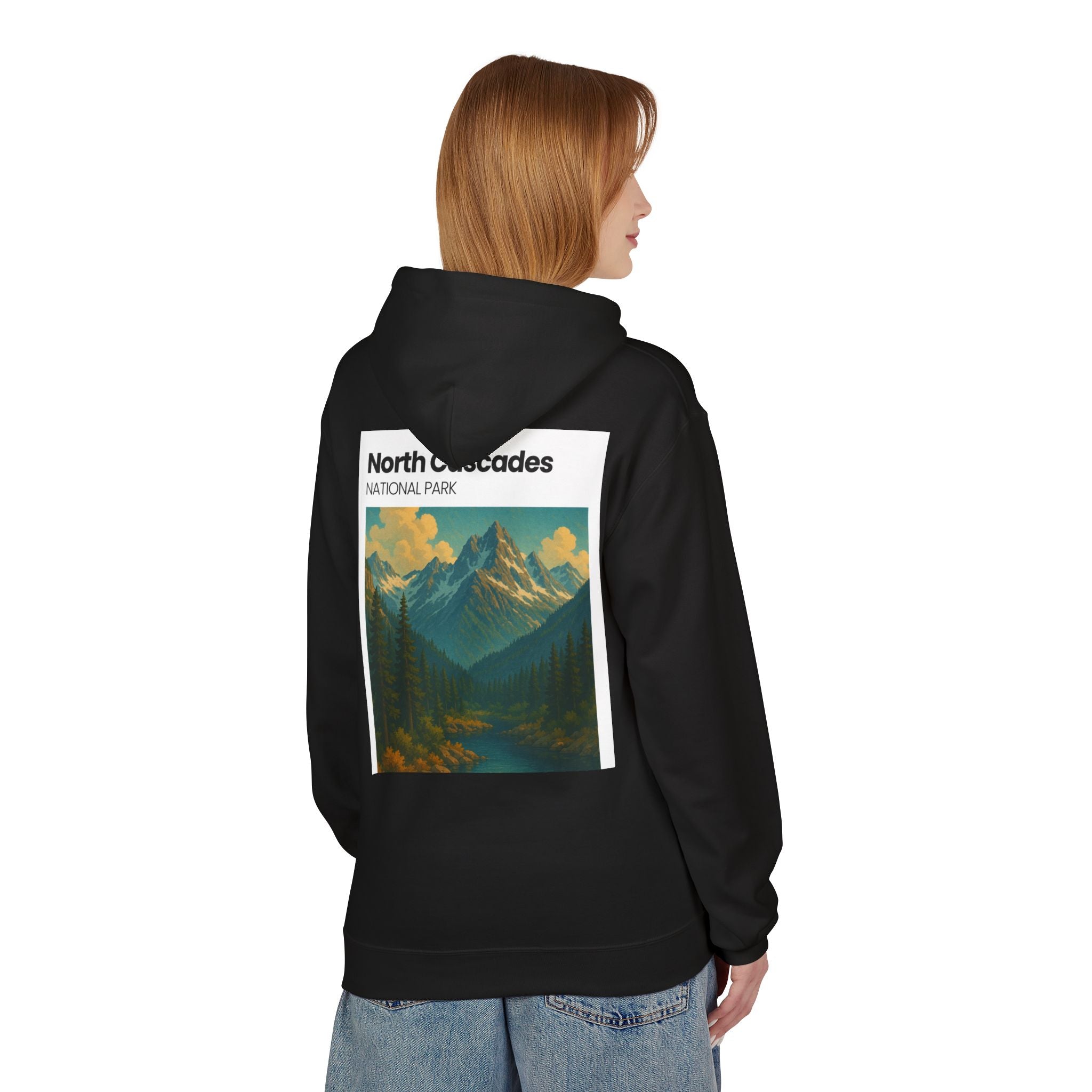 North Cascades National Park mountain art Hoodie | vintage landscape pullover