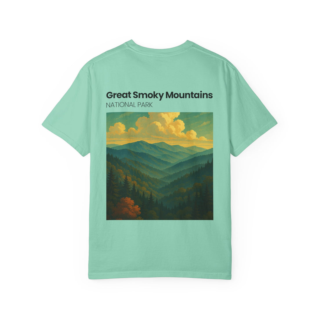 Great Smoky Mountains landscape T-shirt | National Park vintage poster