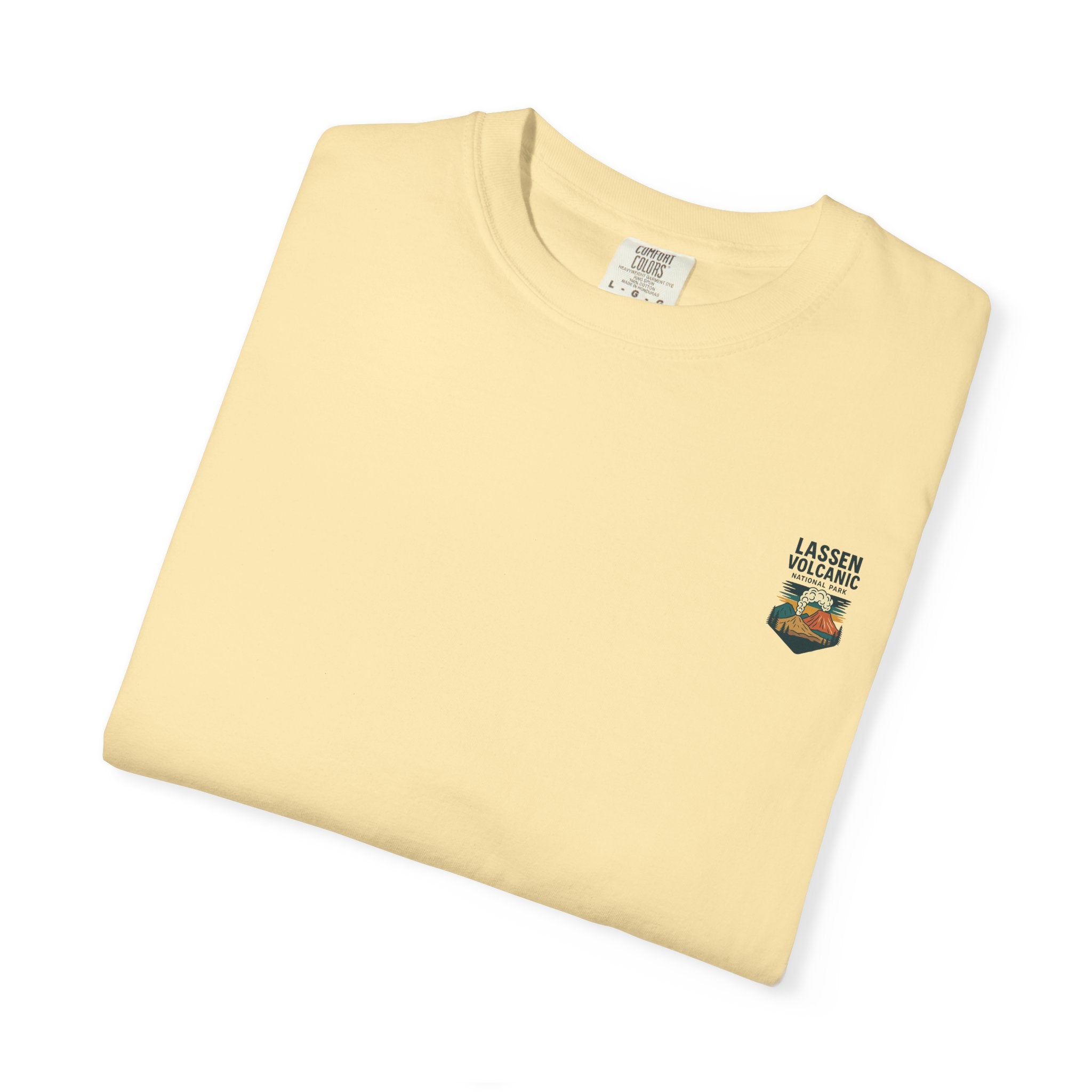Lassen Volcanic Poster Art T-Shirt | Mountain Eruption Design