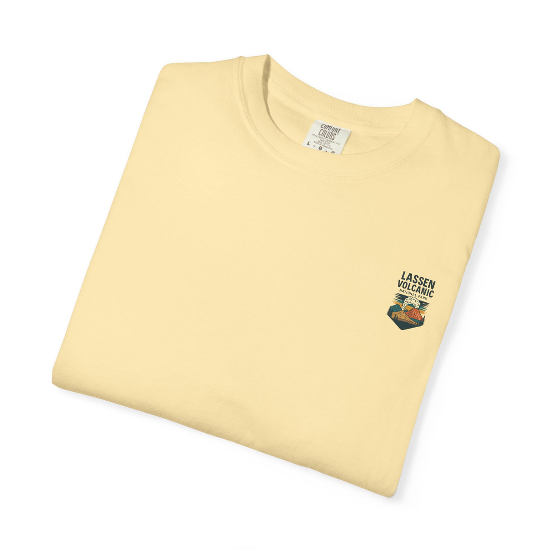 Lassen Volcanic Poster Art T-Shirt | Mountain Eruption Design
