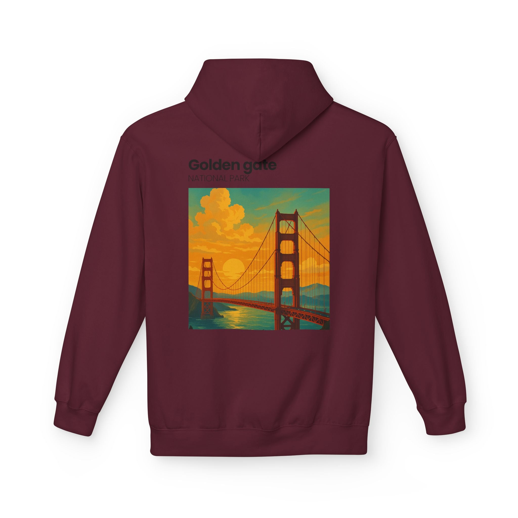 Golden Gate National Park illustration Hoodie | Golden Gate Bridge travel sweatshirt