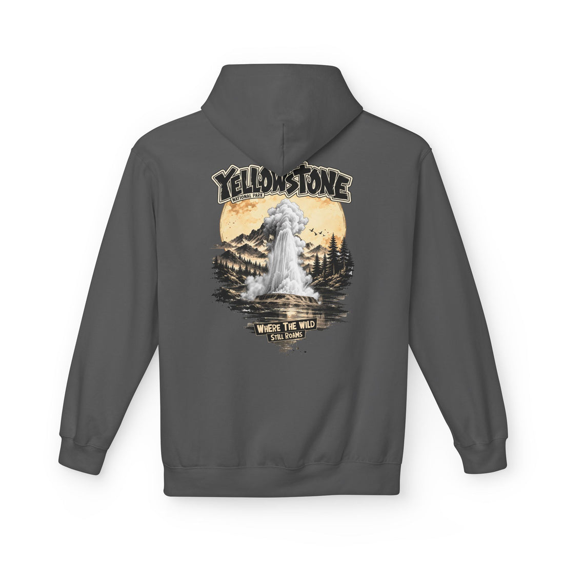 Yellowstone Old Faithful – Where the Wild Still Roams Hoodie Model1