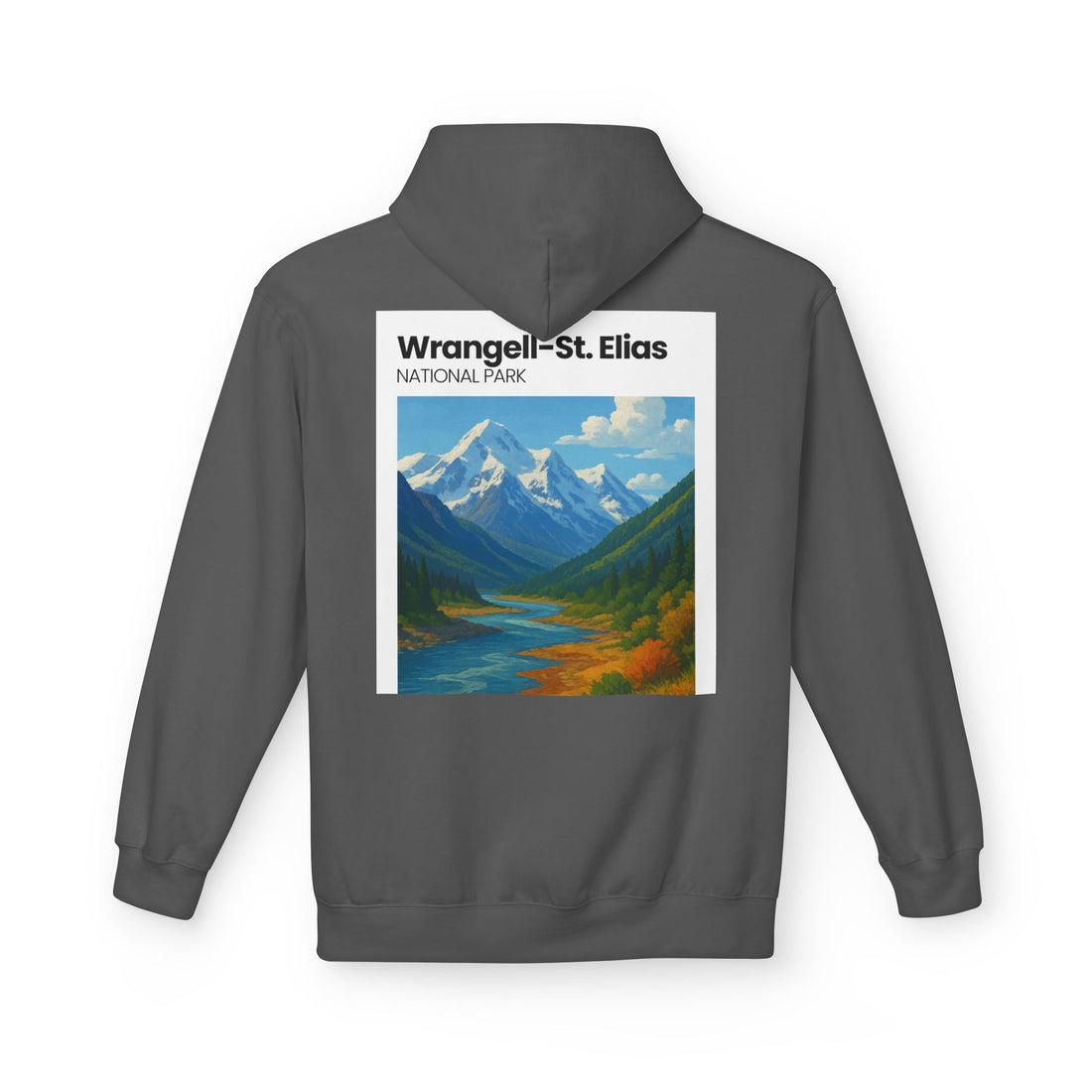 Wrangell–St. Elias National Park landscape Hoodie | Mountain river art