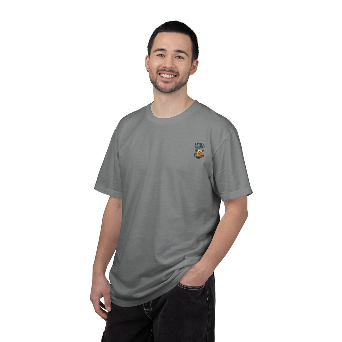 Lassen Volcanic Poster Art T-Shirt | Mountain Eruption Design