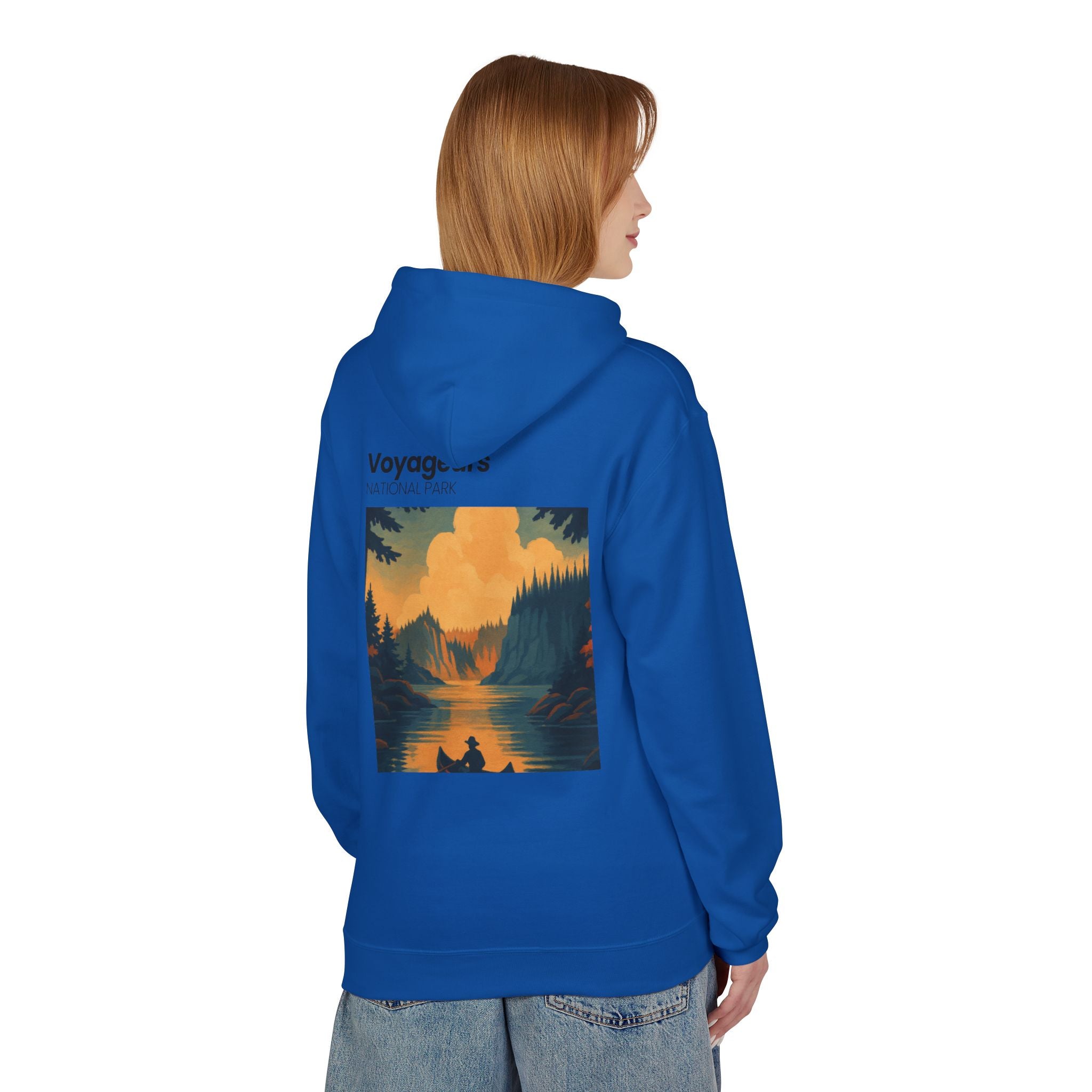 Voyageurs National Park Canoe Sunset Hoodie | Nature Landscape Pullover