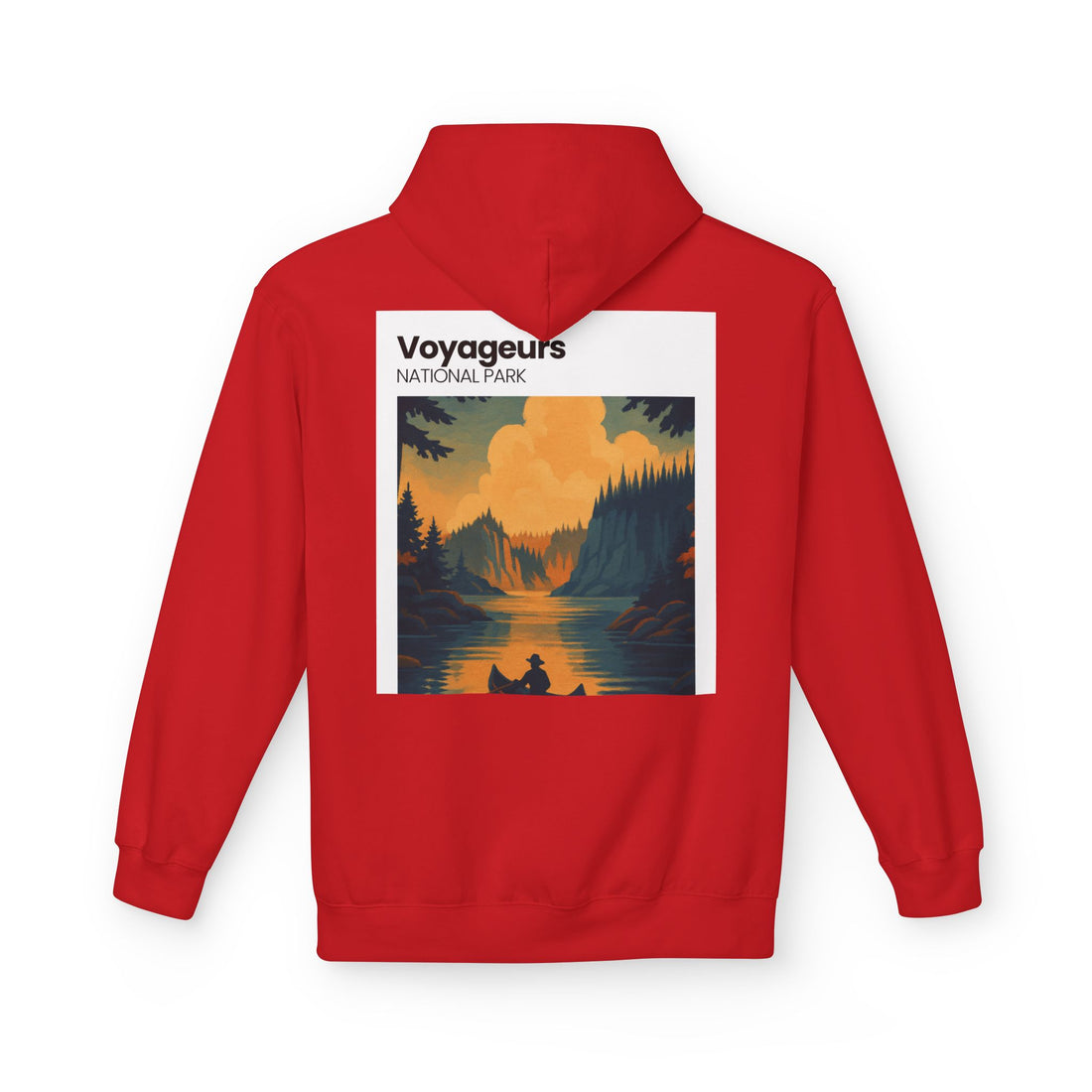 Voyageurs National Park Canoe Sunset Hoodie | Nature Landscape Pullover