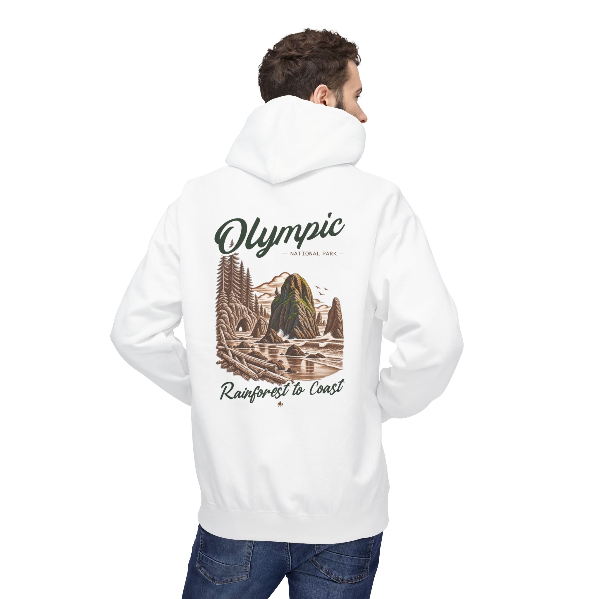 Olympic National Park Sea Stacks Graphic Hoodie