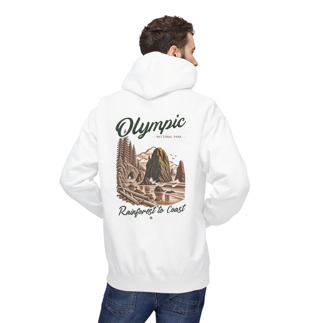 Olympic National Park Sea Stacks Graphic Hoodie
