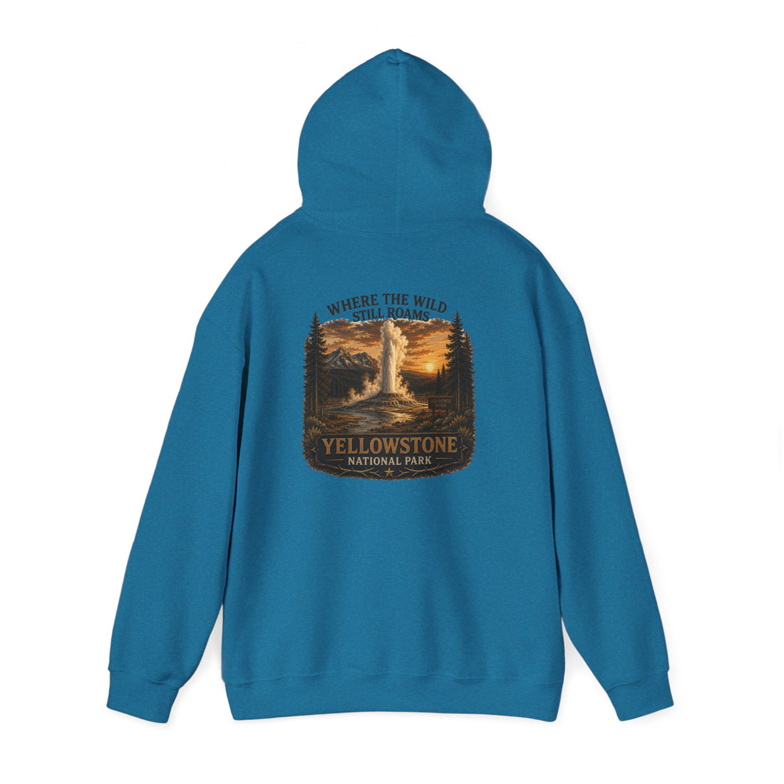 Yellowstone Old Faithful Round Badge Hoodie