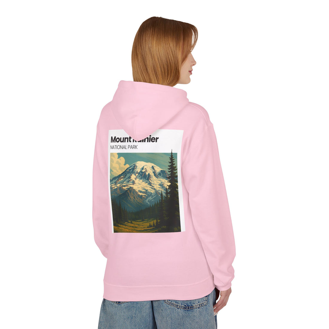 Mount Rainier National Park Hoodie | Vintage Landscape Mountain Design