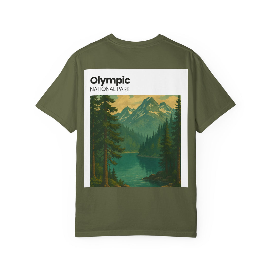 Olympic National Park landscape T-Shirt | mountain lake forest tee
