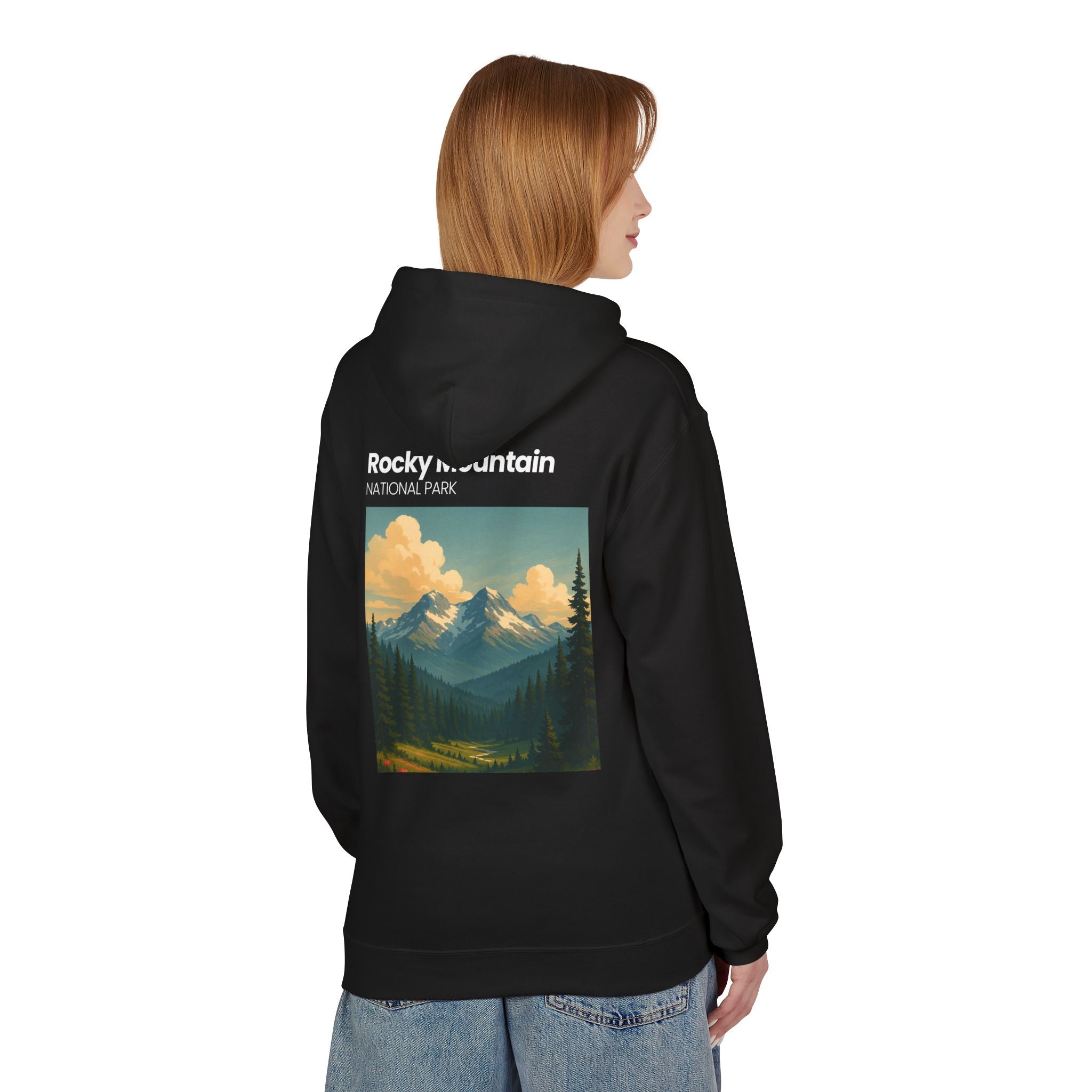 Rocky Mountain National Park Hoodie | Vintage Landscape Print