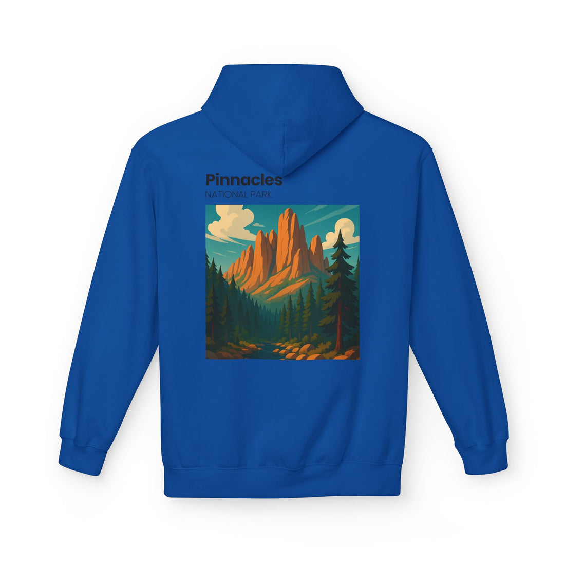 Pinnacles National Park vintage poster Hoodie | Mountain landscape camp retro