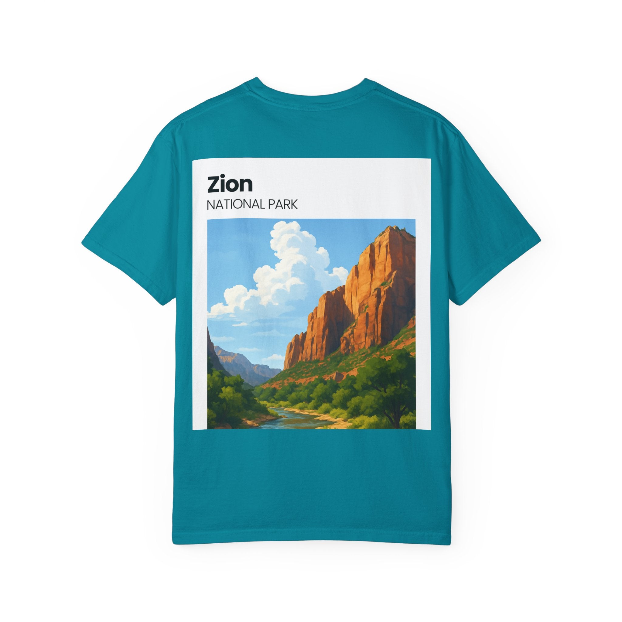 Zion National Park Landscape T-Shirt | Scenic Canyon Artwork