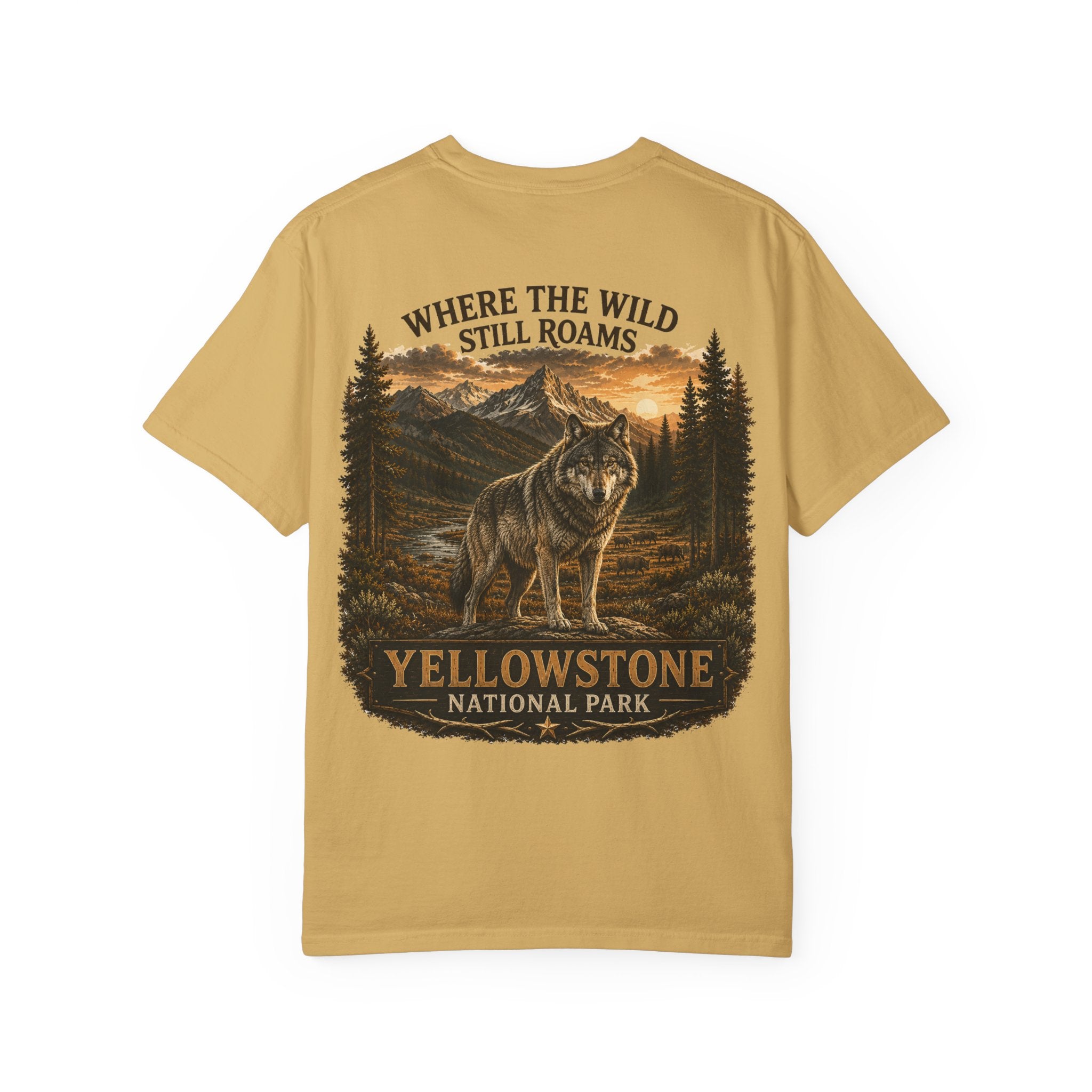 Yellowstone Wolf – Where the Wild Still Roams T-Shirt