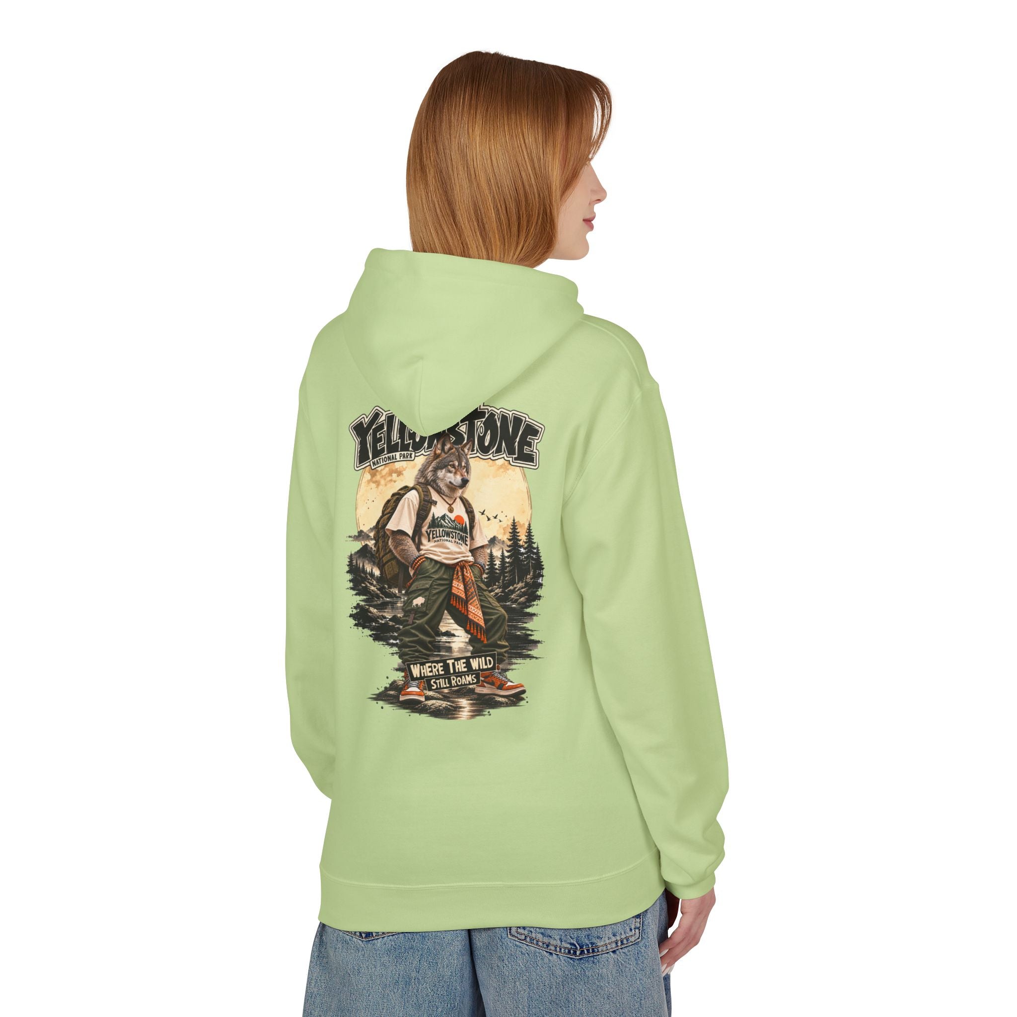 Yellowstone Wolf – Where the Wild Still Roams Hoodie