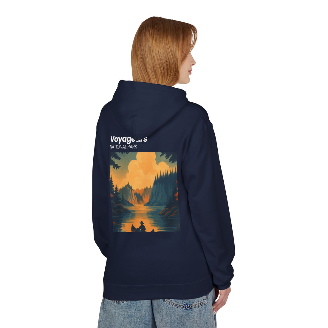 Voyageurs National Park Canoe Sunset Hoodie | Nature Landscape Pullover