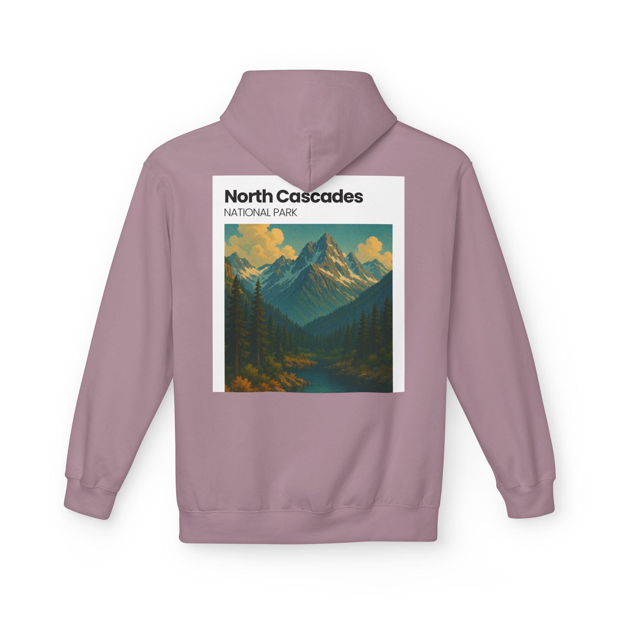 North Cascades National Park mountain art Hoodie | vintage landscape pullover