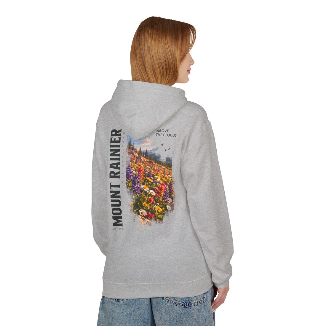 Mount Rainier National Park – Wildflower Meadow Graphic Hoodie