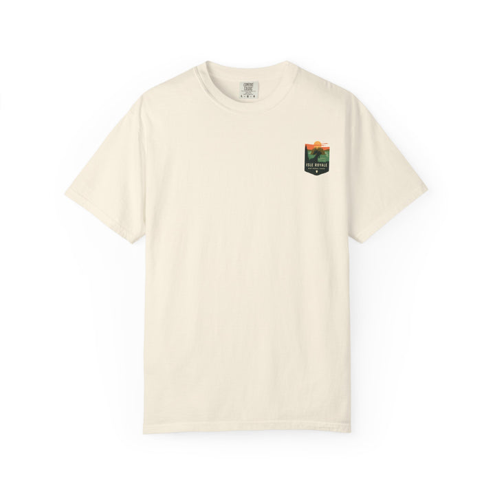 Isle Royale National Park Illustration T-shirt | Scenic Lake Sunrise Tee