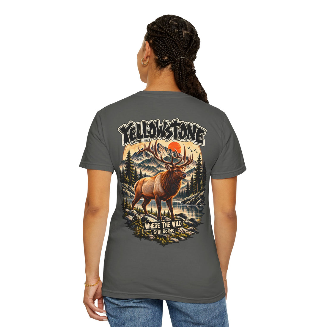Yellowstone Elk – Where the Wild Still Roams T-Shirt Model1