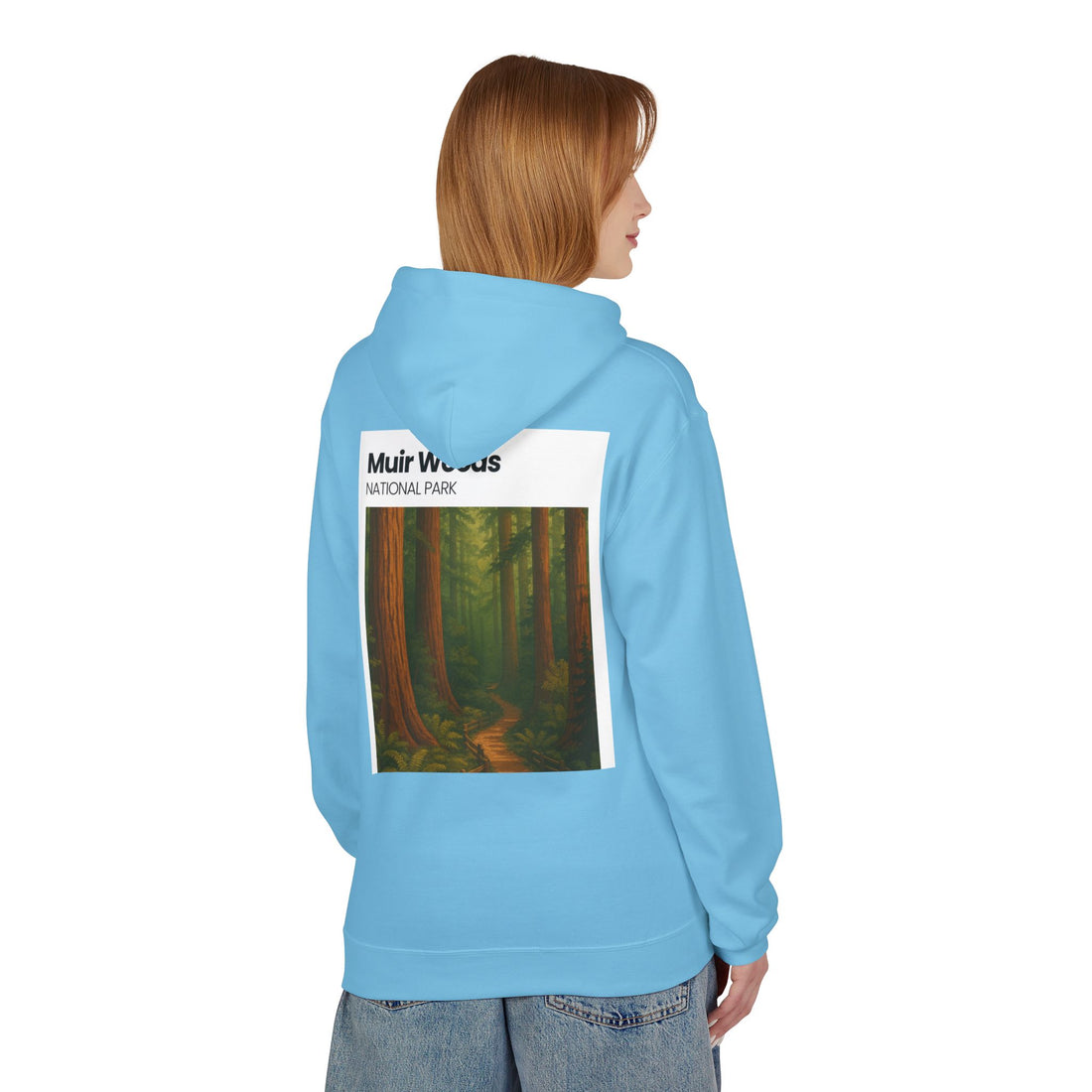 Muir Woods National Park Forest Path Hoodie | Vintage Nature Poster