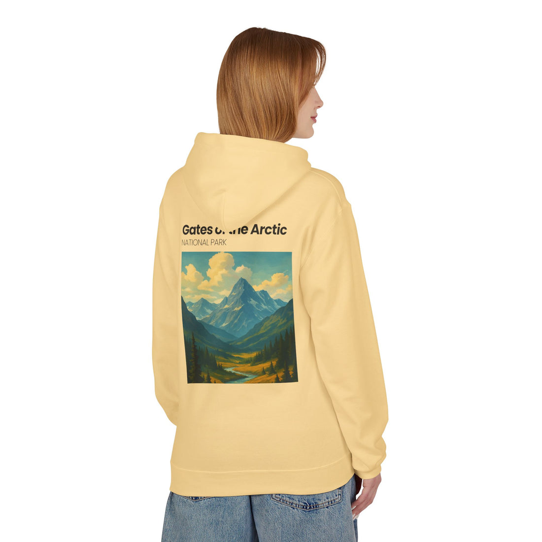 Gates of the Arctic National Park Hoodie | Mountain Landscape Retro Poster