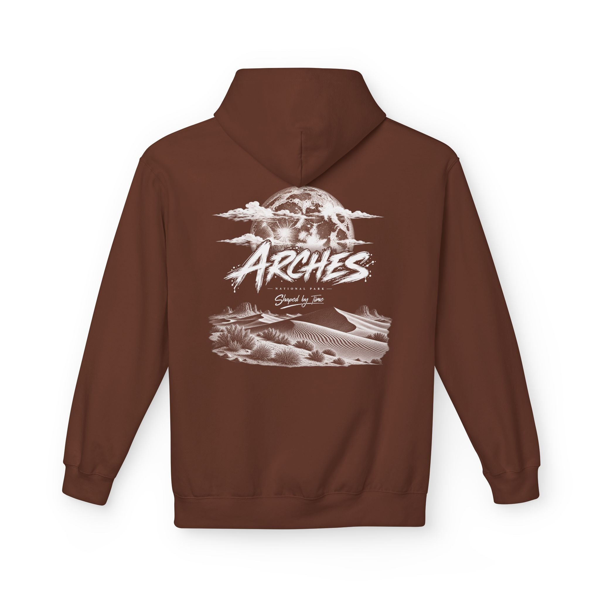 Arches National Park Desert Moon Graphic Hoodie