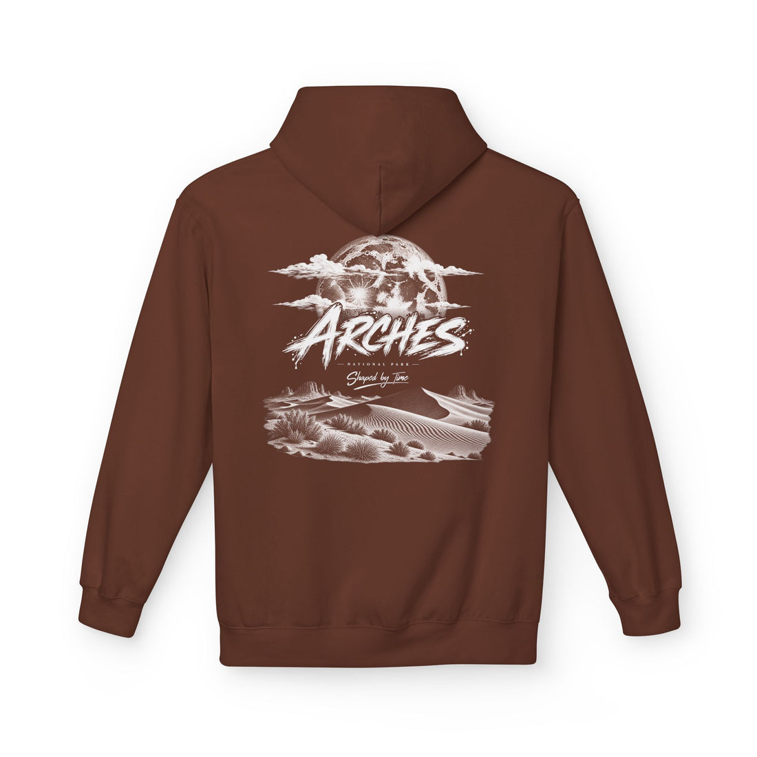 Arches National Park Desert Moon Graphic Hoodie