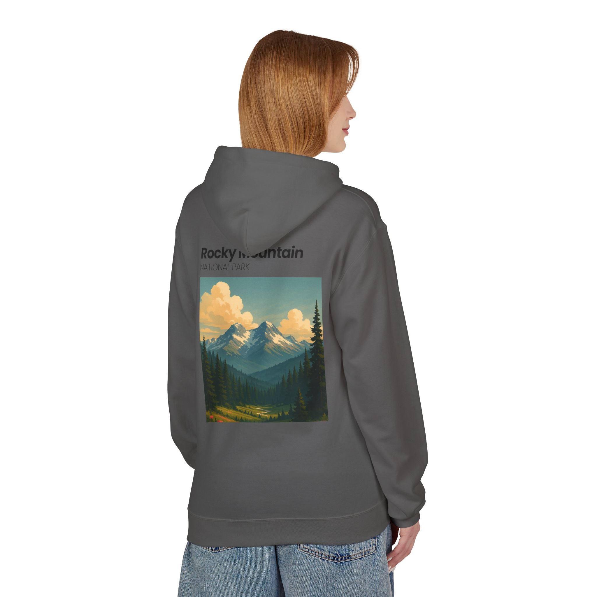 Rocky Mountain National Park Hoodie | Vintage Landscape Print