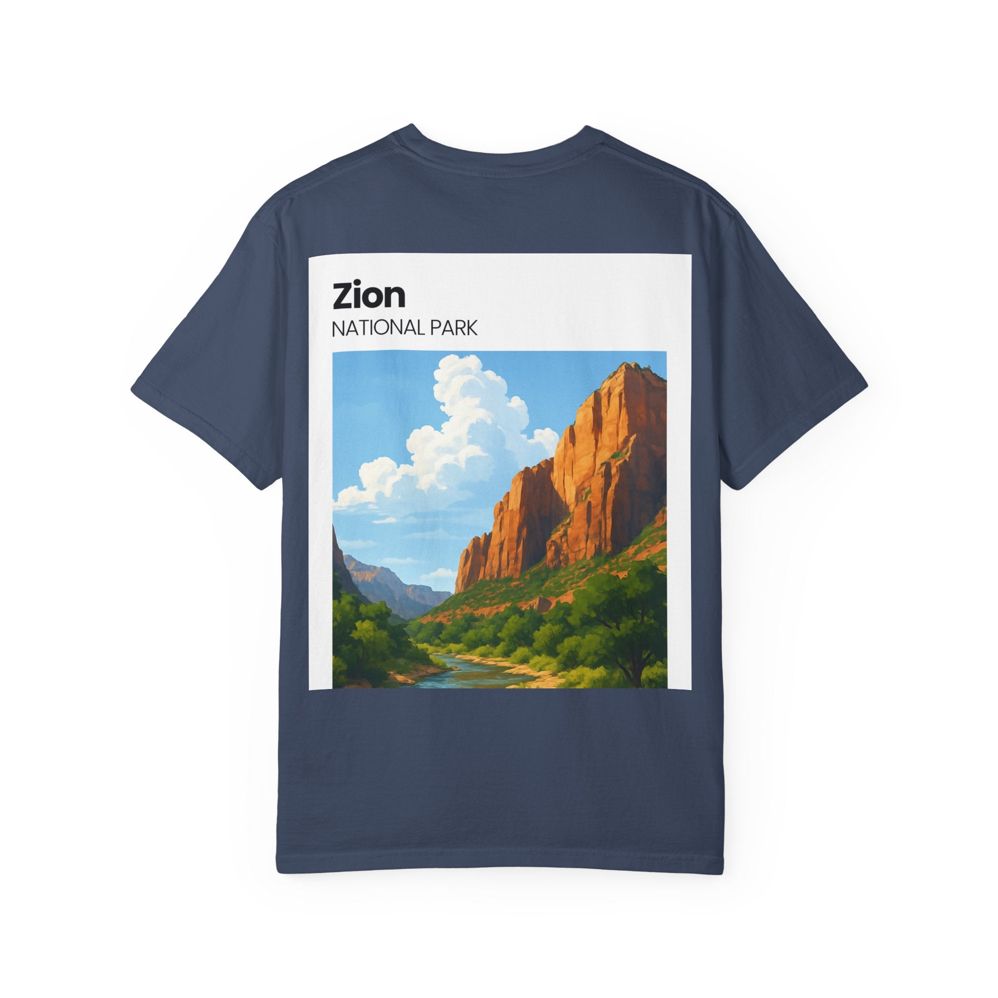 Zion National Park Landscape T-Shirt | Scenic Canyon Artwork