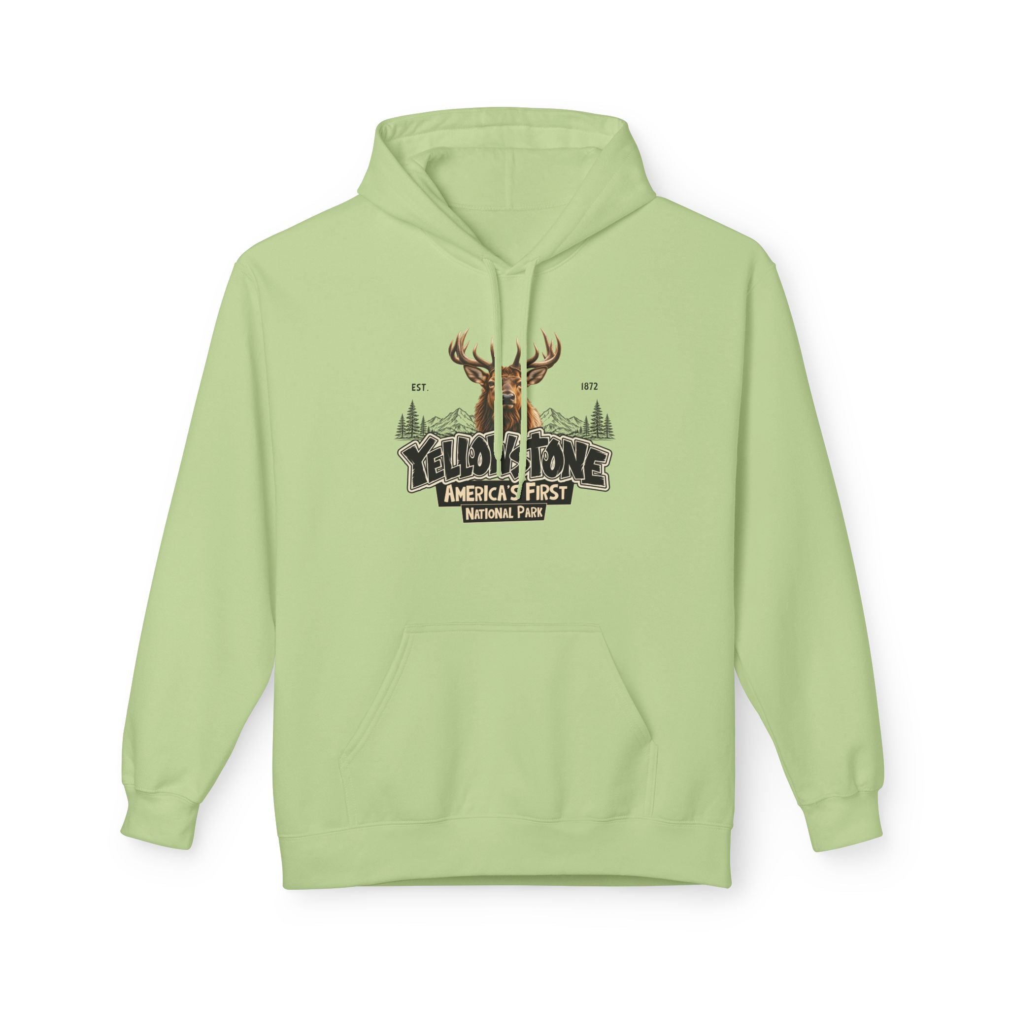 Yellowstone Elk – Where the Wild Still Roams Hoodie Model1