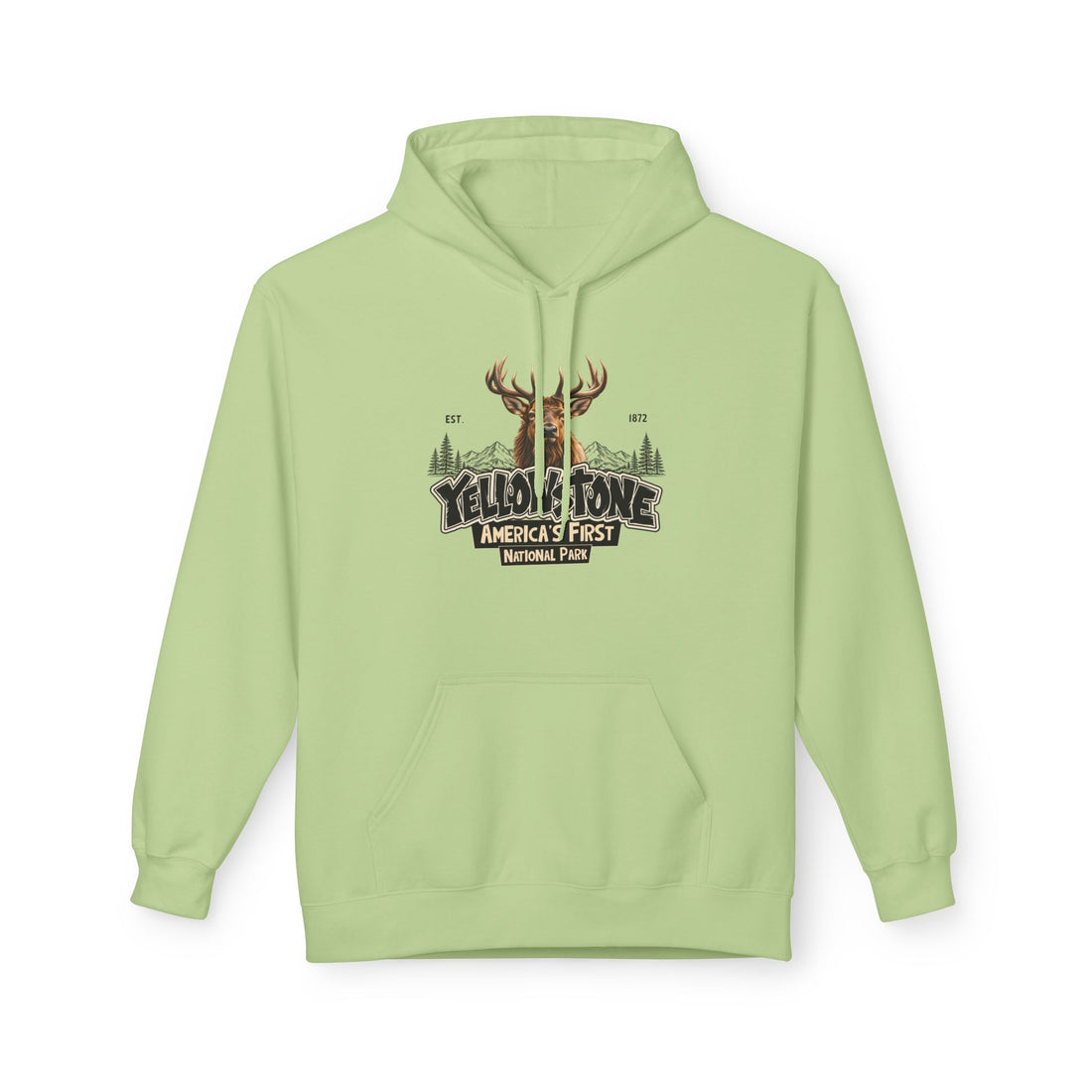 Yellowstone Elk – Where the Wild Still Roams Hoodie Model1