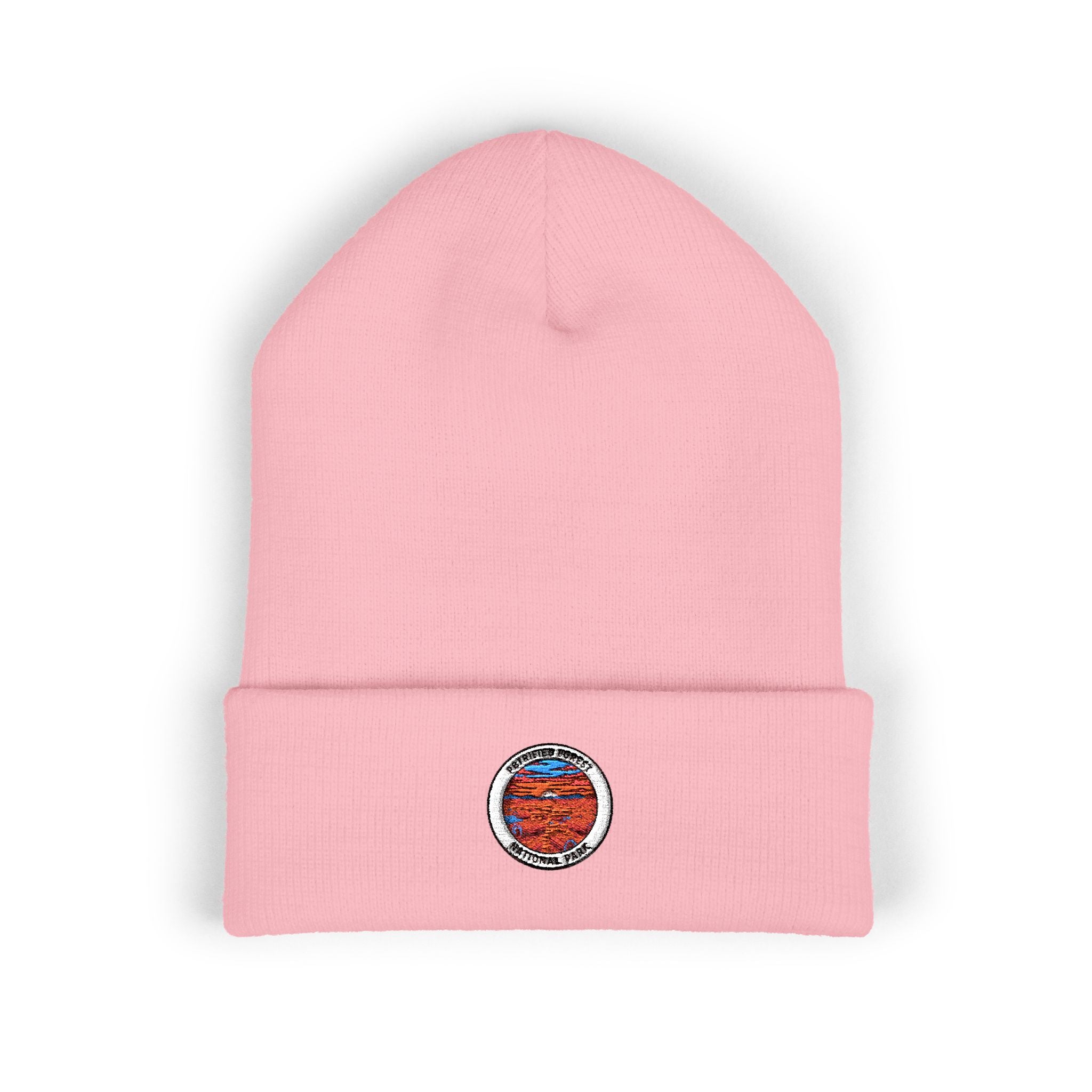 Vintage Pizza Patch Beanie | Embroidered Cuffed Beanie