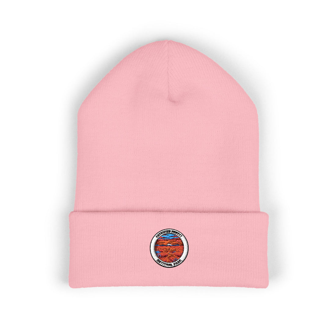 Vintage Pizza Patch Beanie | Embroidered Cuffed Beanie