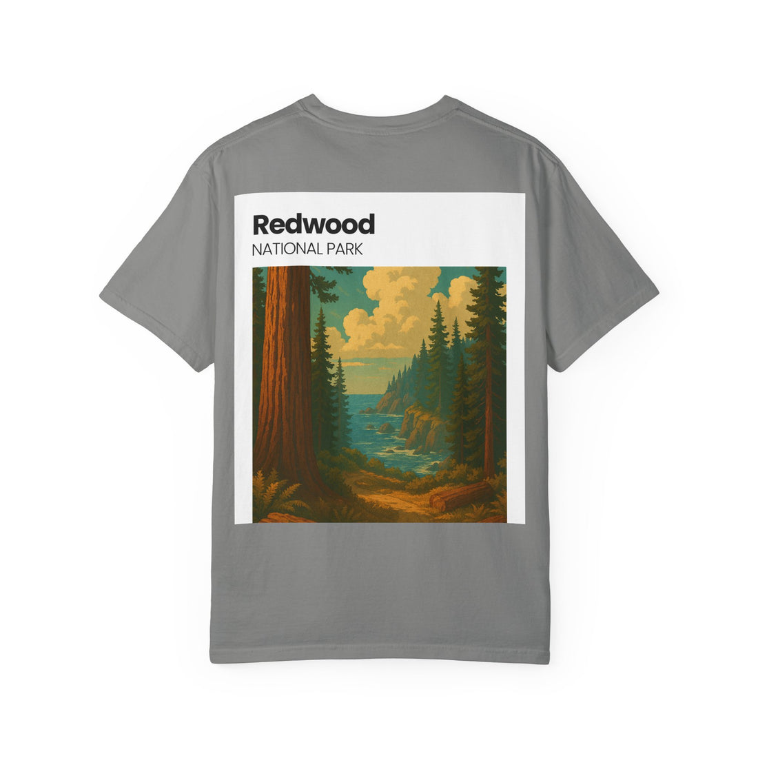 Redwood National Park landscape T-Shirt | Vintage nature scene