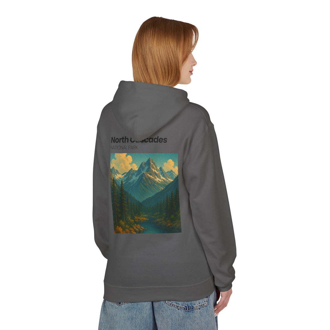 North Cascades National Park mountain art Hoodie | vintage landscape pullover